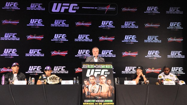Coletiva de imprensa pr&eacute;-luta do UFC RIO 142